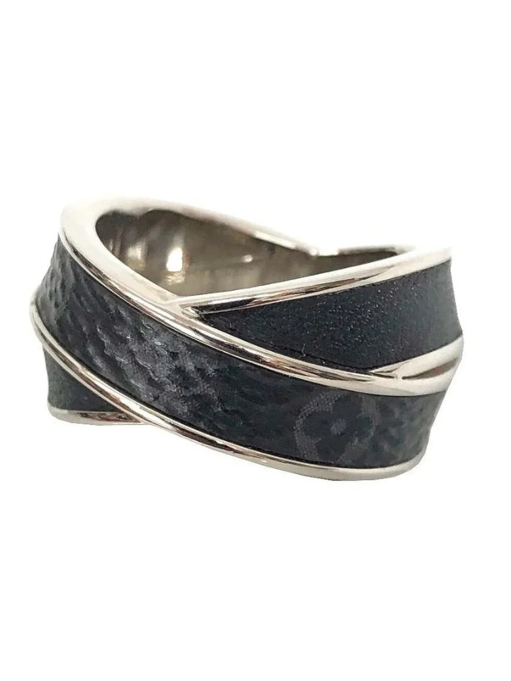 Louis Vuitton Monogram Eclipse Bague Entrelac Ring